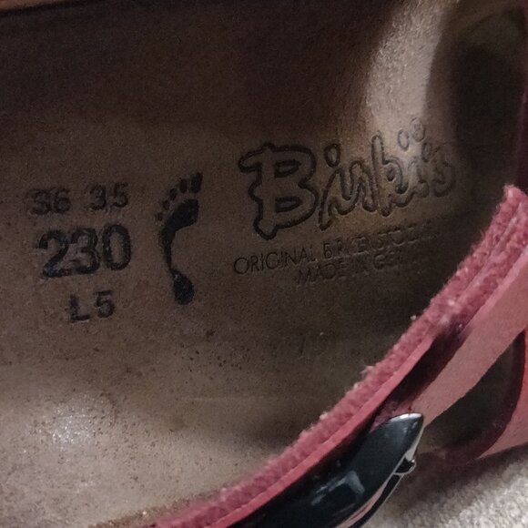 Birkenstock Birkis Dijon Red Cross Over Sandals SIZE 36/ US 5/5.5 - Picture 5 of 6